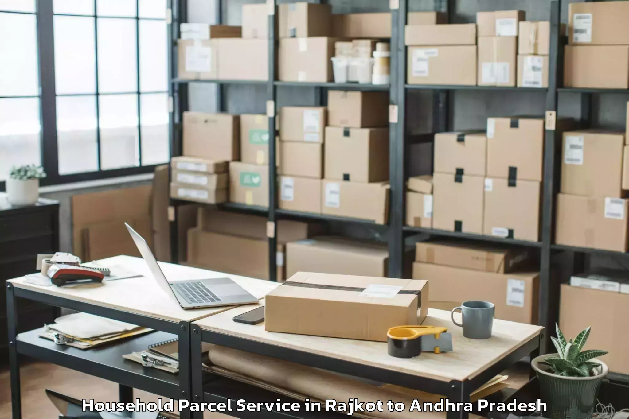 Leading Rajkot to Buchinaidu Kandriga Household Parcel Provider